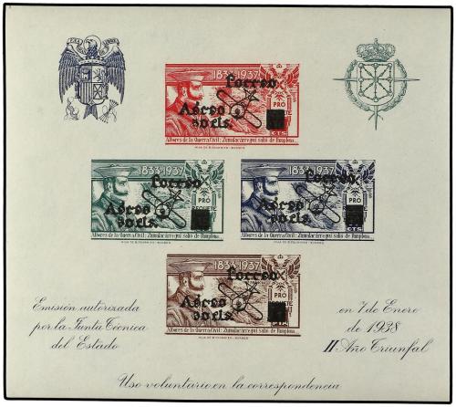 ESPAÑA: VIÑETAS. PRO REQUETE. HB con habilitaciones CORREO A