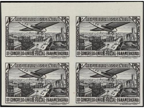 ** ESPAÑA. Ed. 614s/19s. SERIE COMPLETA SIN DENTAR. Bloque d