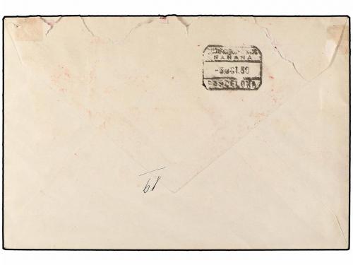 ✉ ESPAÑA. Ed. 539, 541, 543. 1930. SEVILLA a BARCELONA. 25 c