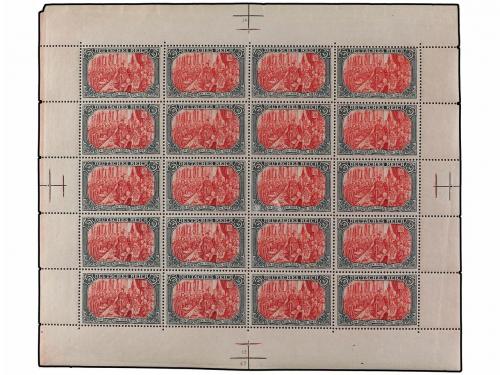 ** ALEMANIA. Mi. 80B, 81A y 82A. 1902. 2 mk. azul , 3 mk. vi