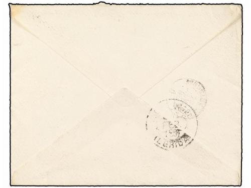 ✉ ANDORRA. 1880. BIARRITZ a ANDORRA. Circulada con sello fra