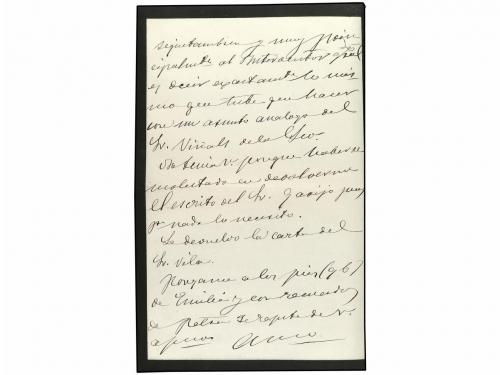 ✉ ANDORRA. 1890. MADRID a ANDORRA. Sobre de luto con texto e