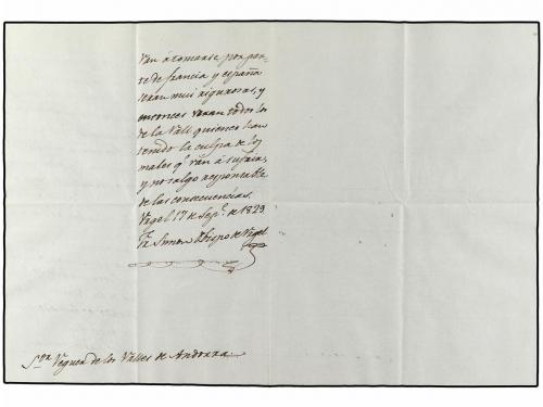 ✉ ANDORRA. 1829 (17 Septiembre). Envuelta con texto enviada 