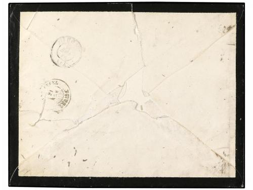 ✉ ANDORRA. 1864. MADRID a S. JULIA (Andorra). Sobre de luto 