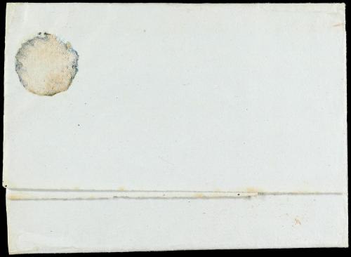 ° ESPAÑA. Ed. 1. 6 cuartos negro, mat. 10 1/2 de ZARAGOZA en