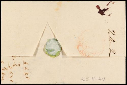 ✉ ESPAÑA. Ed. 1. 1850. ZARAGOZA a MADRID. 6 cuartos negro, m