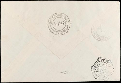 ✉ ESPAÑA. Ed. 503, 507/08, 528. 1930. SEVILLA a RIO DE JANEI