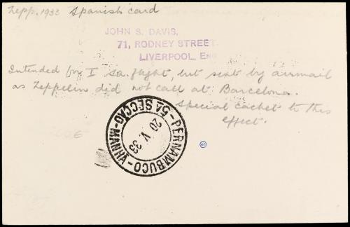 ✉ ESPAÑA. Ed. 667, 673, 597. 1933. BARCELONA a BRASIL. Tarje