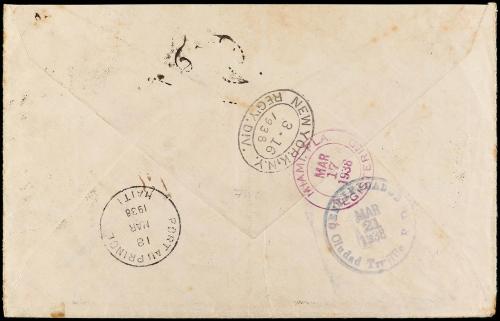 ✉ ESPAÑA. Ed. 673 (4), 736. 1938. MADRID a SANTO DOMINGO (Re