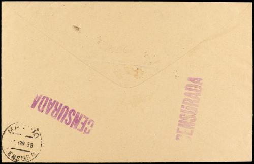 ✉ ESPAÑA GUERRA CIVIL. 1938. MADRID a BÉLGICA. 25 cts., 40 c