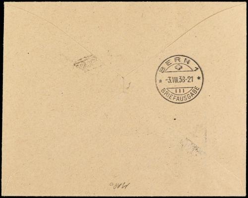 ✉ ESPAÑA. Ed. 757, 767/68. 1938. BARCELONA a SUIZA. 45 cts. 