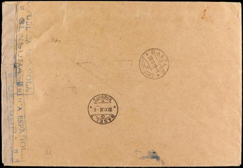 ✉ ESPAÑA. Ed. 748 (4), 750 (6), 773 (2). 1938. BARCELONA a S