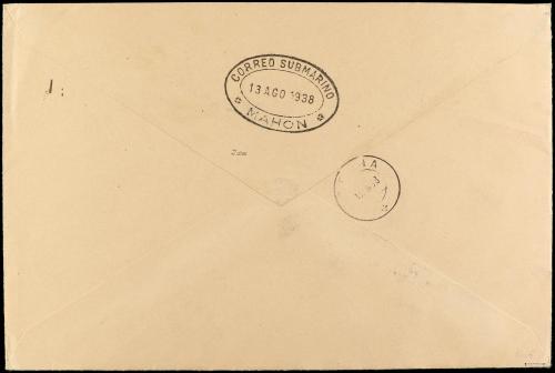 ✉ ESPAÑA. Ed. 781. 1938. BARCELONA a TACNA (Suiza). HB. Mat.