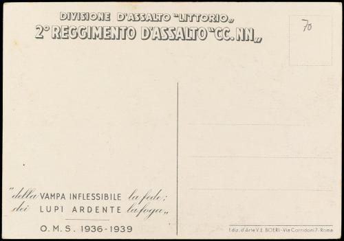 ✉ ESPAÑA GUERRA CIVIL. ITALIANOS EN ESPAÑA. Tarjeta Postal d