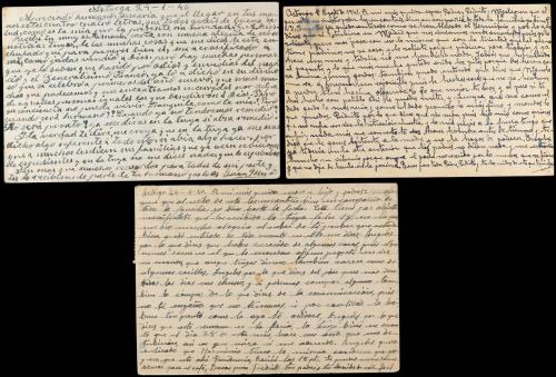 ✉ ESPAÑA GUERRA CIVIL. 1940-41. TRES Tarjetas Postales difer