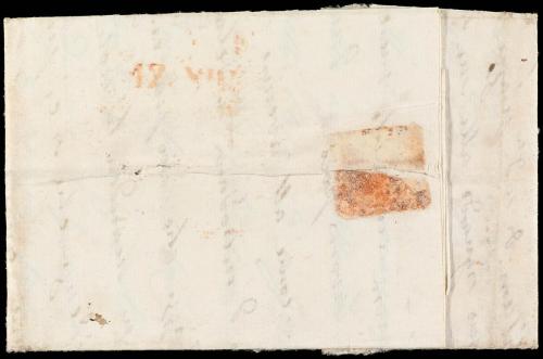 ✉ ESPAÑA: PREFILATELIA. 1819. MÁLAGA a GÉNOVA. Marca MÁLAGA 