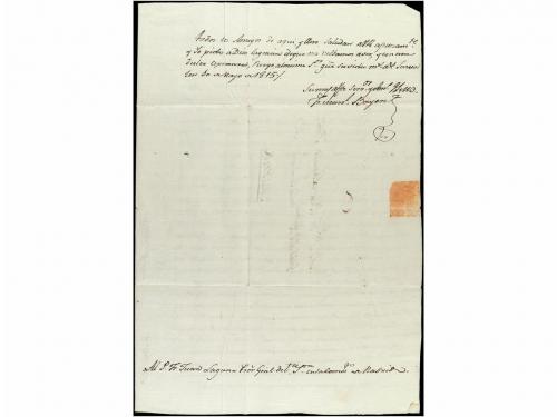 ✉ PALESTINA. 1815. JERUSALEM a MADRID. Carta completa a mano