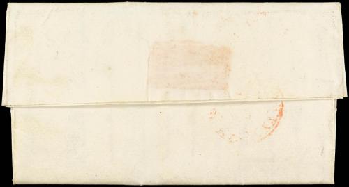 ✉ ESPAÑA. Ed. 1. 1850. MADRID a BARCELONA. 6 cuartos negro. 