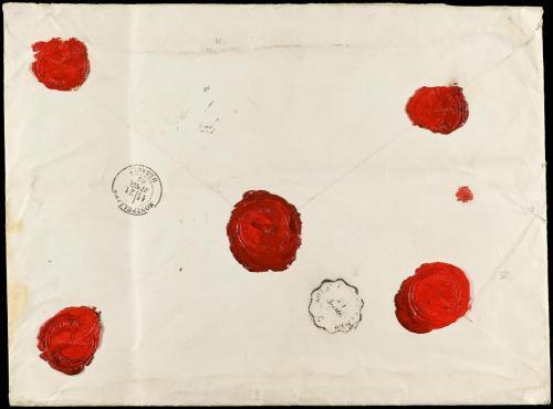 ✉ ESPAÑA. Ed. 204, 207 (2). 1882. MADRID a FRANCIA. 25 cts. 