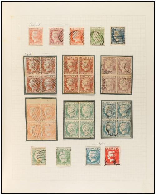 ESPAÑA. FALSOS FILATÉLICOS. Importante colección de referenc