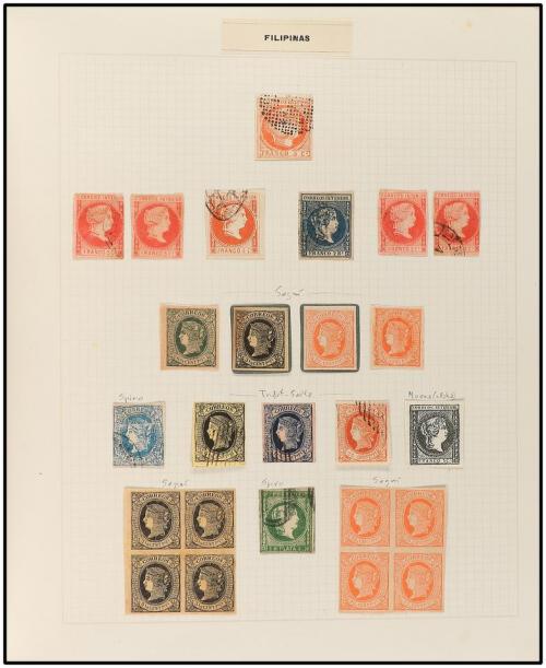 ESPAÑA. FALSOS FILATÉLICOS. Importante colección de referenc