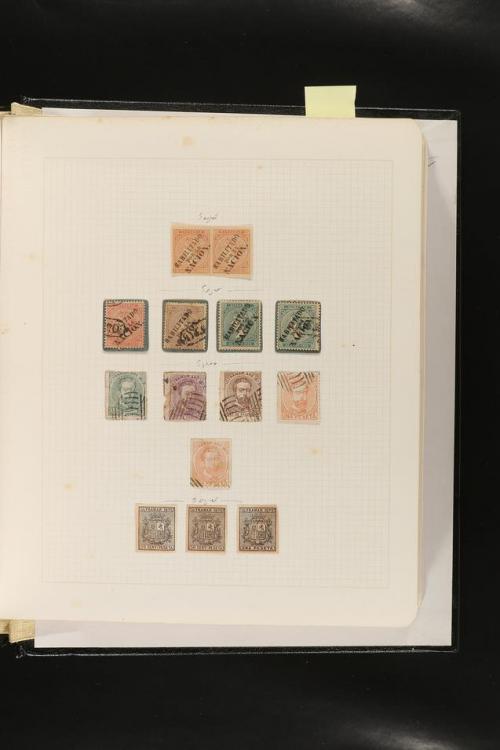 ESPAÑA. FALSOS FILATÉLICOS. Importante colección de referenc