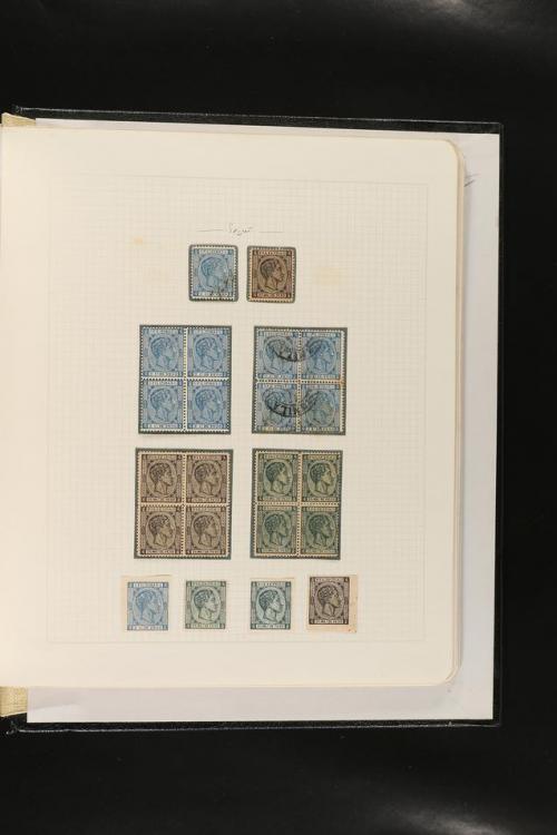 ESPAÑA. FALSOS FILATÉLICOS. Importante colección de referenc