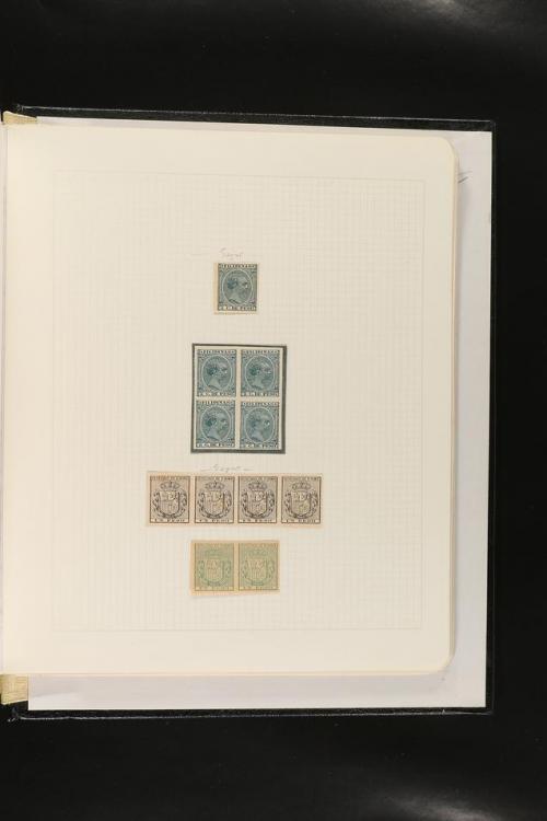 ESPAÑA. FALSOS FILATÉLICOS. Importante colección de referenc