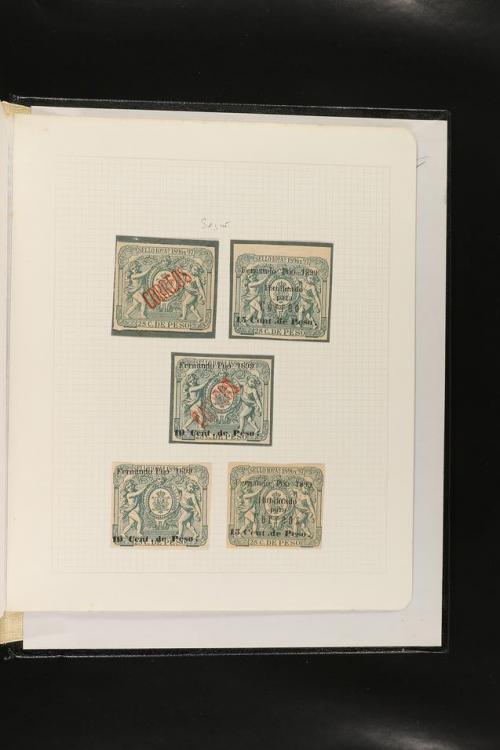 ESPAÑA. FALSOS FILATÉLICOS. Importante colección de referenc