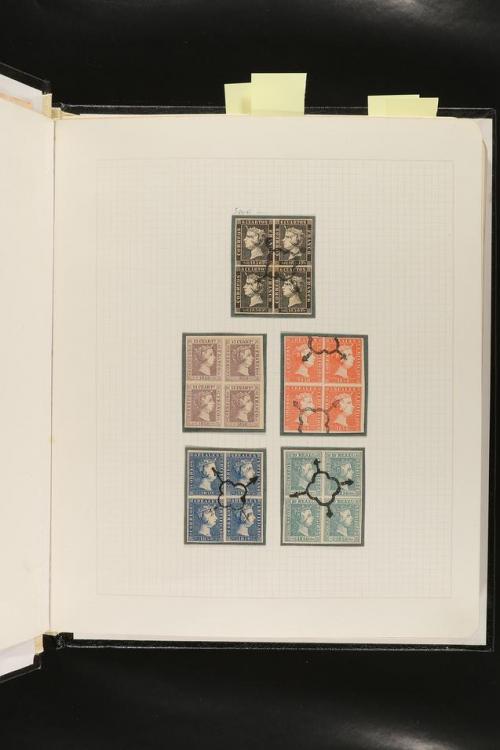 ESPAÑA. FALSOS FILATÉLICOS. Importante colección de referenc