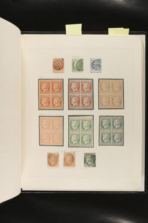 ESPAÑA. FALSOS FILATÉLICOS. Importante colección de referenc