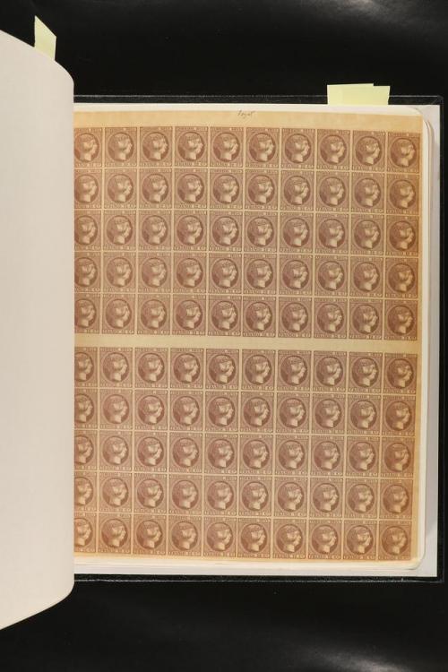 ESPAÑA. FALSOS FILATÉLICOS. Importante colección de referenc