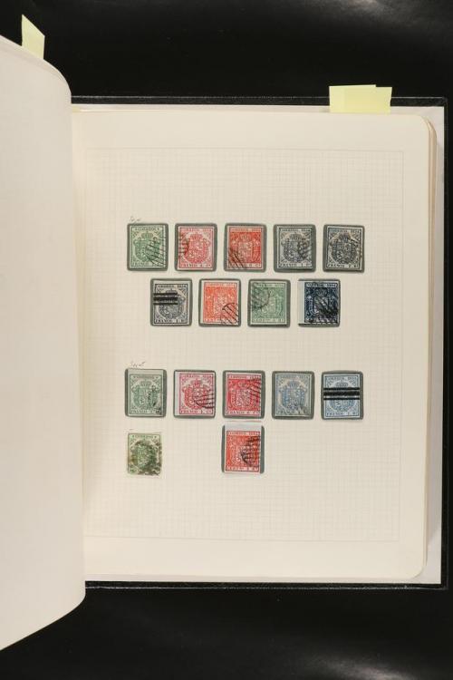 ESPAÑA. FALSOS FILATÉLICOS. Importante colección de referenc