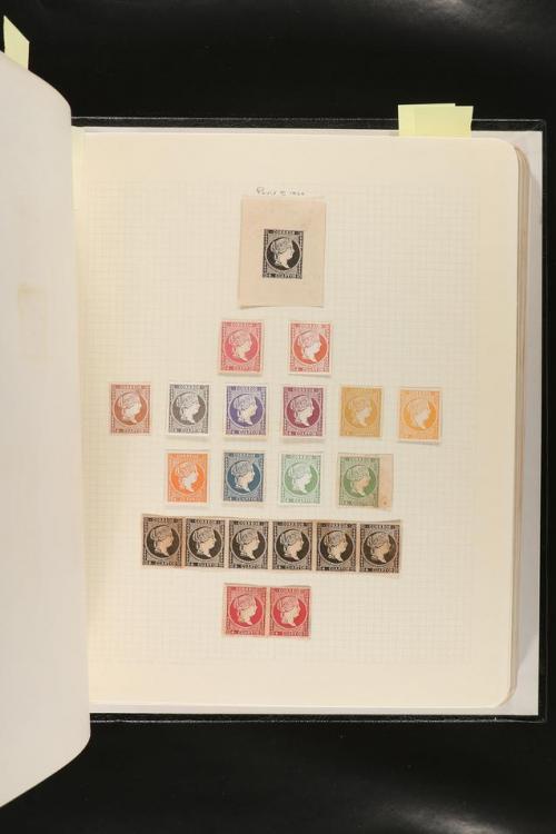 ESPAÑA. FALSOS FILATÉLICOS. Importante colección de referenc