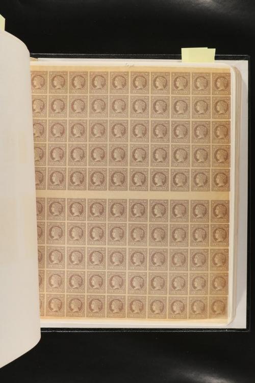 ESPAÑA. FALSOS FILATÉLICOS. Importante colección de referenc