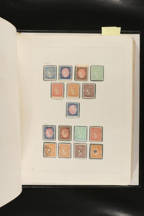 ESPAÑA. FALSOS FILATÉLICOS. Importante colección de referenc