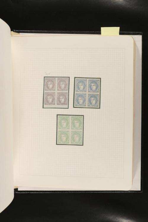 ESPAÑA. FALSOS FILATÉLICOS. Importante colección de referenc