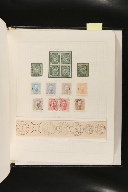 ESPAÑA. FALSOS FILATÉLICOS. Importante colección de referenc