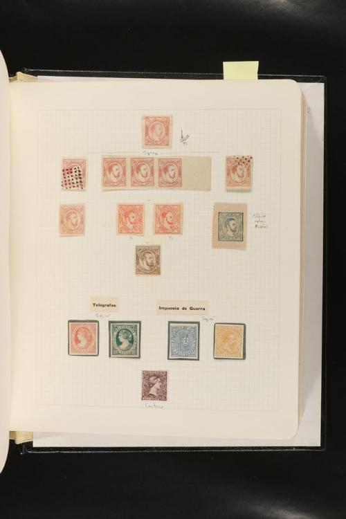 ESPAÑA. FALSOS FILATÉLICOS. Importante colección de referenc