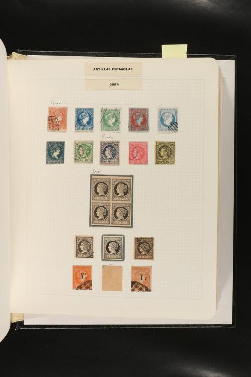 ESPAÑA. FALSOS FILATÉLICOS. Importante colección de referenc