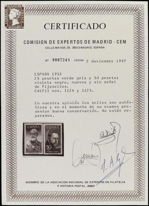 ** ESPAÑA. Ed. 1124/25. LEGAZPI Y SOROLLA. Serie completa. L