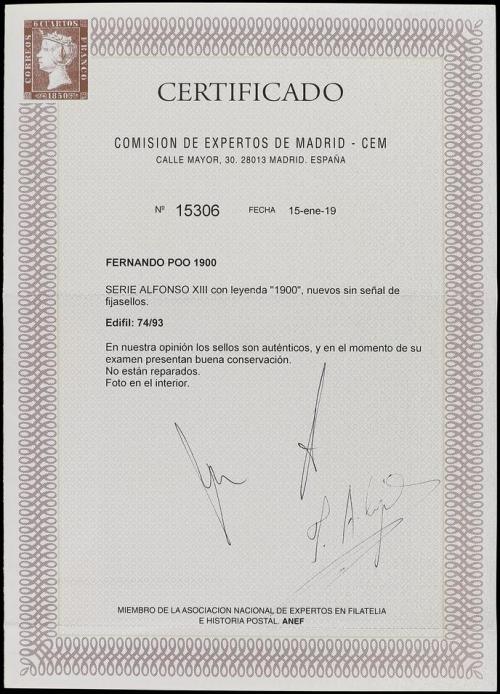 ** COLONIAS ESPAÑOLAS: FERNANDO POO. Ed. 74/93. SERIE COMPLE