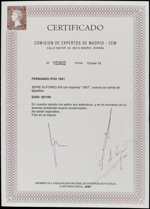 ** COLONIAS ESPAÑOLAS: FERNANDO POO. Ed. 95/109. SERIE compl