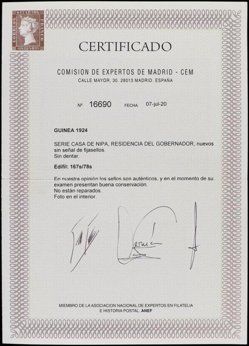 ** ESPAÑA. Ed. 167s/78s. SERIE completa SIN DENTAR. RARÏSIMA