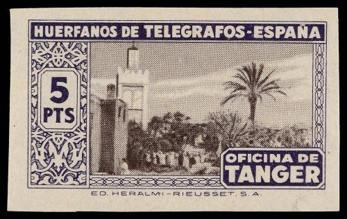 ** COLONIAS ESPAÑOLAS: TANGER. Ed. B 35s/40s. BENEFICENCIA. 