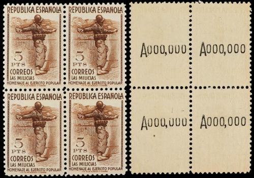 ** ESPAÑA. Ed. 792N/800N. SERIE COMPLETA en bloques de cuatr