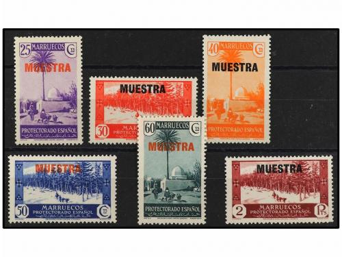 * MARRUECOS. Ed. 152M/59M. Juego completo (6 valores) sobrec