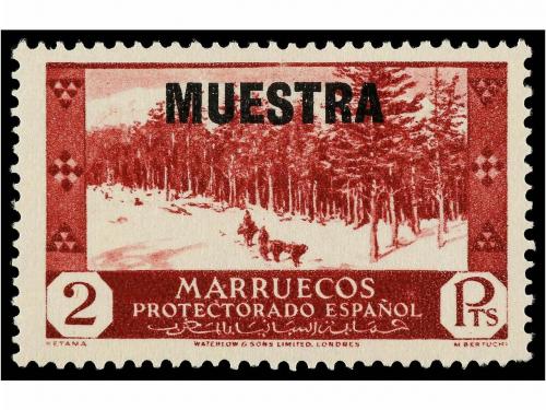 * MARRUECOS. Ed. 152M/59M. Juego completo (6 valores) sobrec