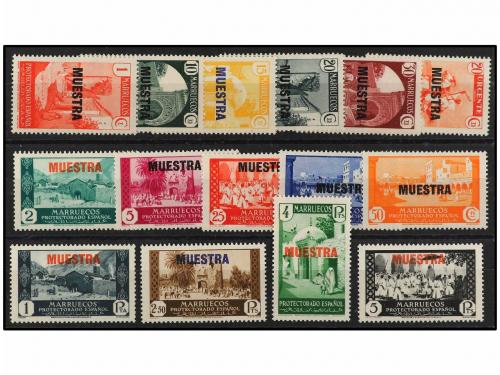 * MARRUECOS. Ed. 133M/47M. SERIE COMPLETA, sobrecarga MUESTR