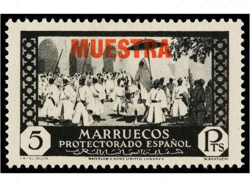 * MARRUECOS. Ed. 133M/47M. SERIE COMPLETA, sobrecarga MUESTR